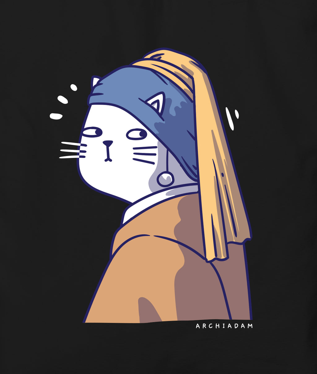 Cat with a Pearl - Torba Bawełniana