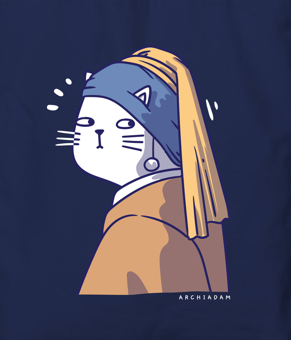 Cat with a Pearl - Torba Bawełniana